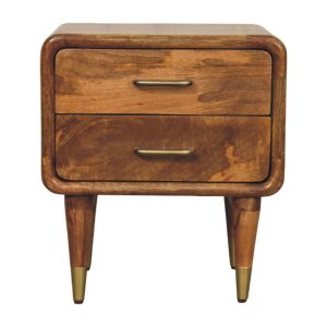 Natural Wood Storage Nightstand - Nora Lane Home furniture - Solid wood - 22 x 18 x 18 in