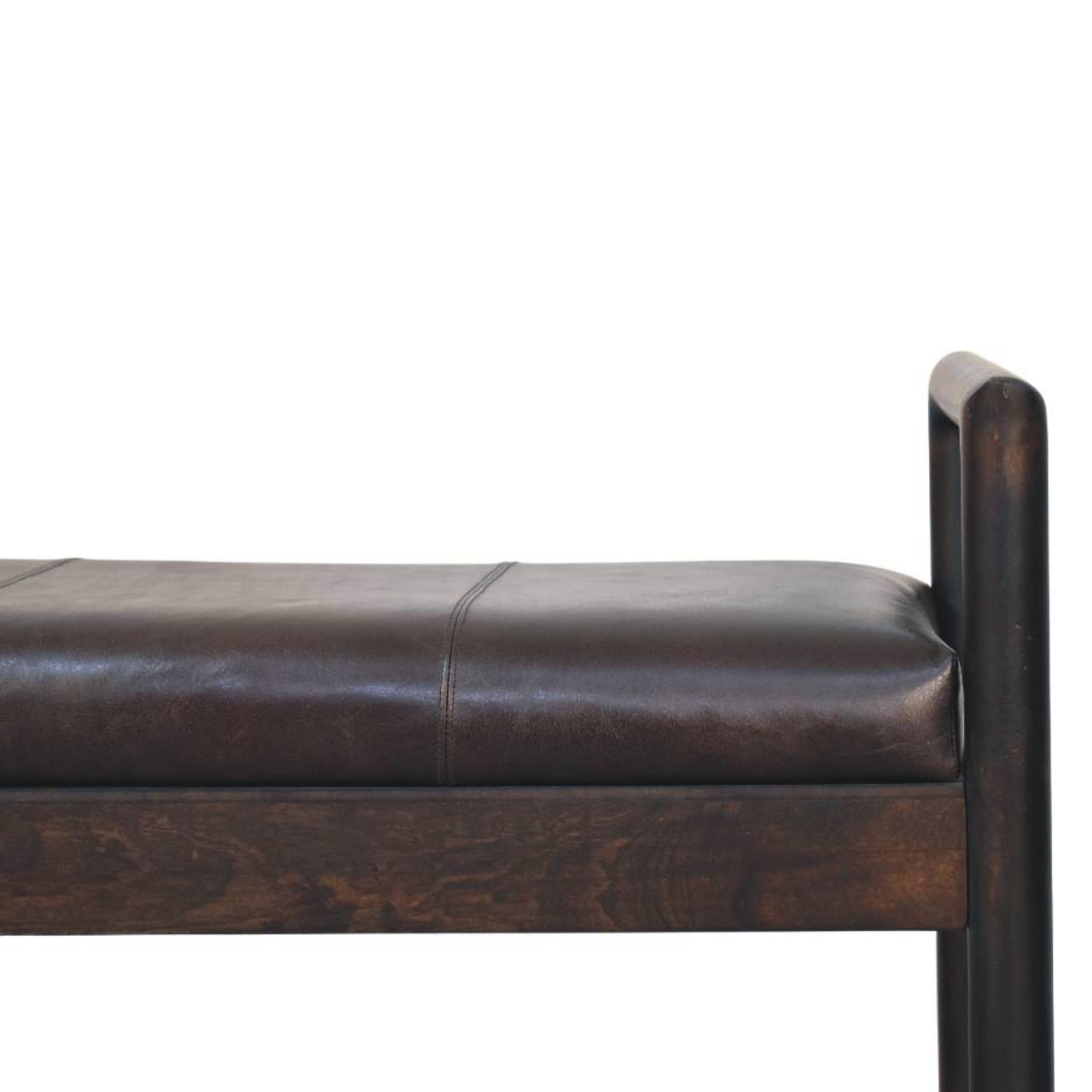 Brown Storage Bench - Nora Lane Home furniture - Solid wood - 17.72 x 47.24 x 11.81 in