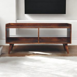 Brown Storage Cabinet - Nora Lane Home furniture - Solid wood, Glass detail - 49.21 x 19.69 x 15.75 in