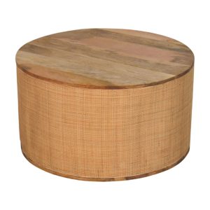Brown Round Coffee Table - Nora Lane Home furniture - Solid wood - 34.25 x 34.25 x 20.47 in
