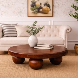 Brown Coffee Table - Nora Lane Home furniture - Solid wood - 30 x 30 x 11 in