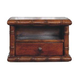 Brown Wood Floating Nightstand - Nora Lane Home furniture - 17 x 13 x 12 in