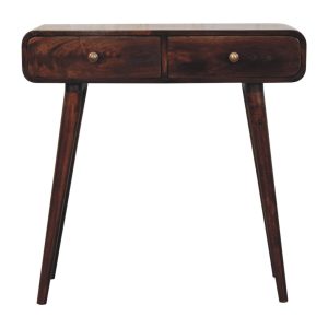 Walnut Tables - Nora Lane Home furniture - Solid wood, Walnut finish - 17.72 x 35.43 x 13.78 in