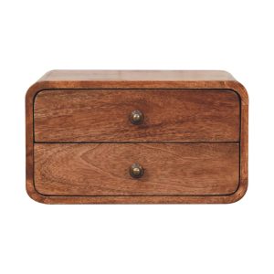 Brown Storage Floating Nightstand - Nora Lane Home furniture - Solid wood - 17.72 x 21.65 x 13.78 in