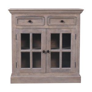 Gray Solid Wood Storage Cabinet - Nora Lane Home furniture - Solid wood, Metal accent - 39.37 x 18.9 x 39.37 in
