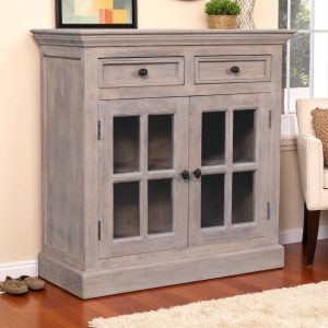 Gray Solid Wood Storage Cabinet - Nora Lane Home furniture - Solid wood, Metal accent - 39.37 x 18.9 x 39.37 in
