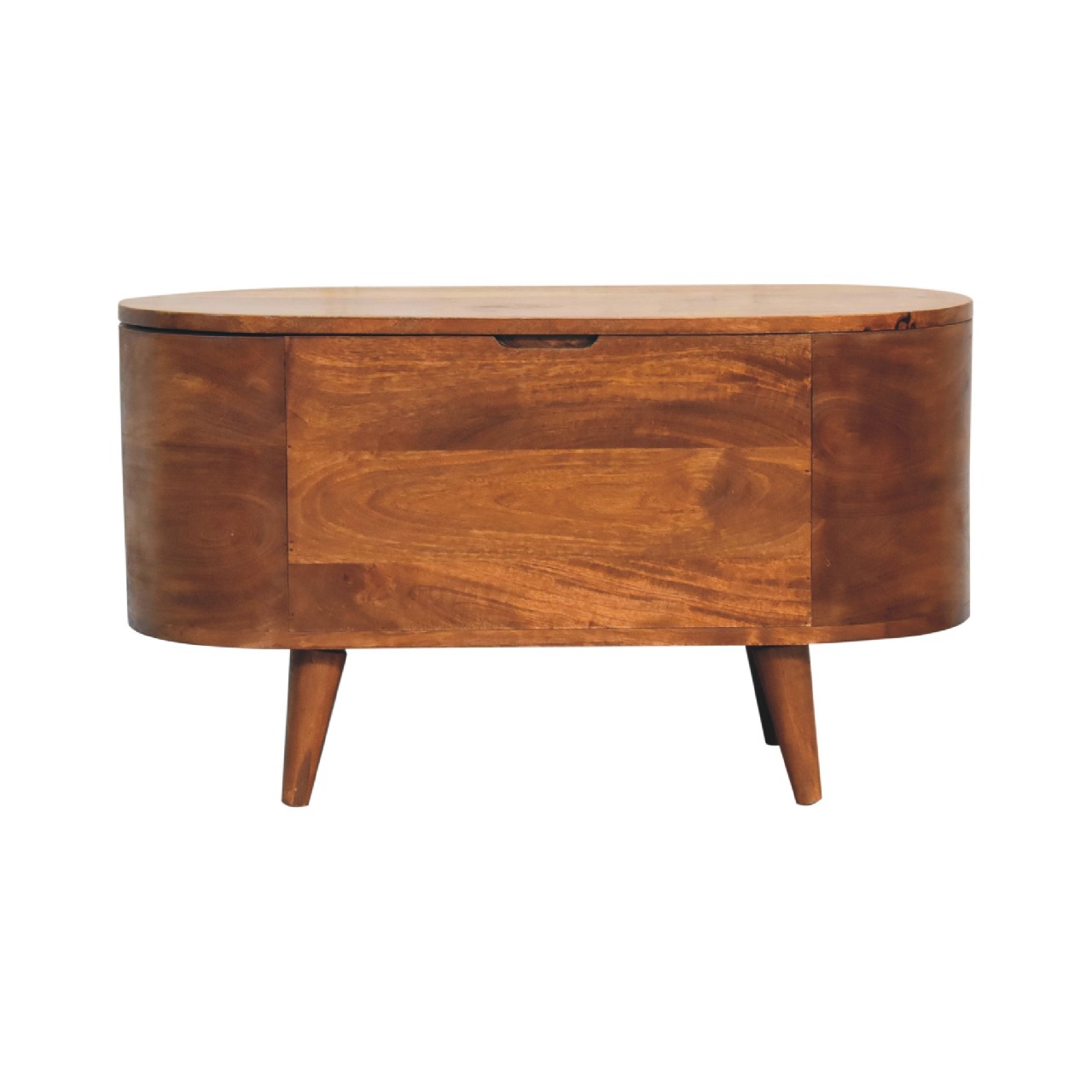 Brown Round Storage Cabinet - Nora Lane Home furniture - Solid wood - 17.72 x 35.43 x 15.75 in