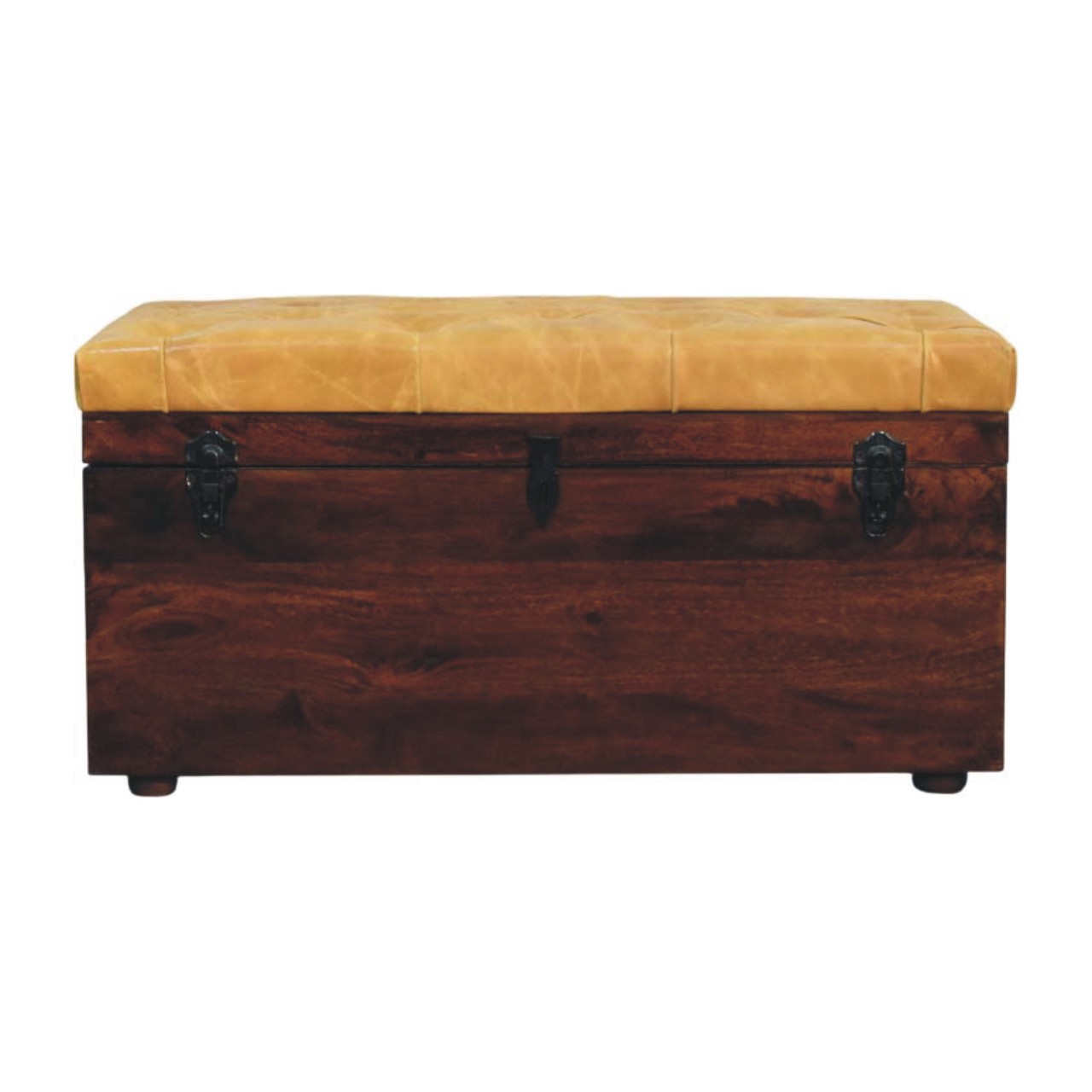 Walnut Storage Bench - Nora Lane Home furniture - Solid wood, Walnut finish - 39 x 22 x 23 in