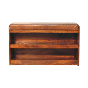 Brown Storage Cabinet - Nora Lane Home furniture - Solid wood - 18.11 x 39.37 x 24.8 in