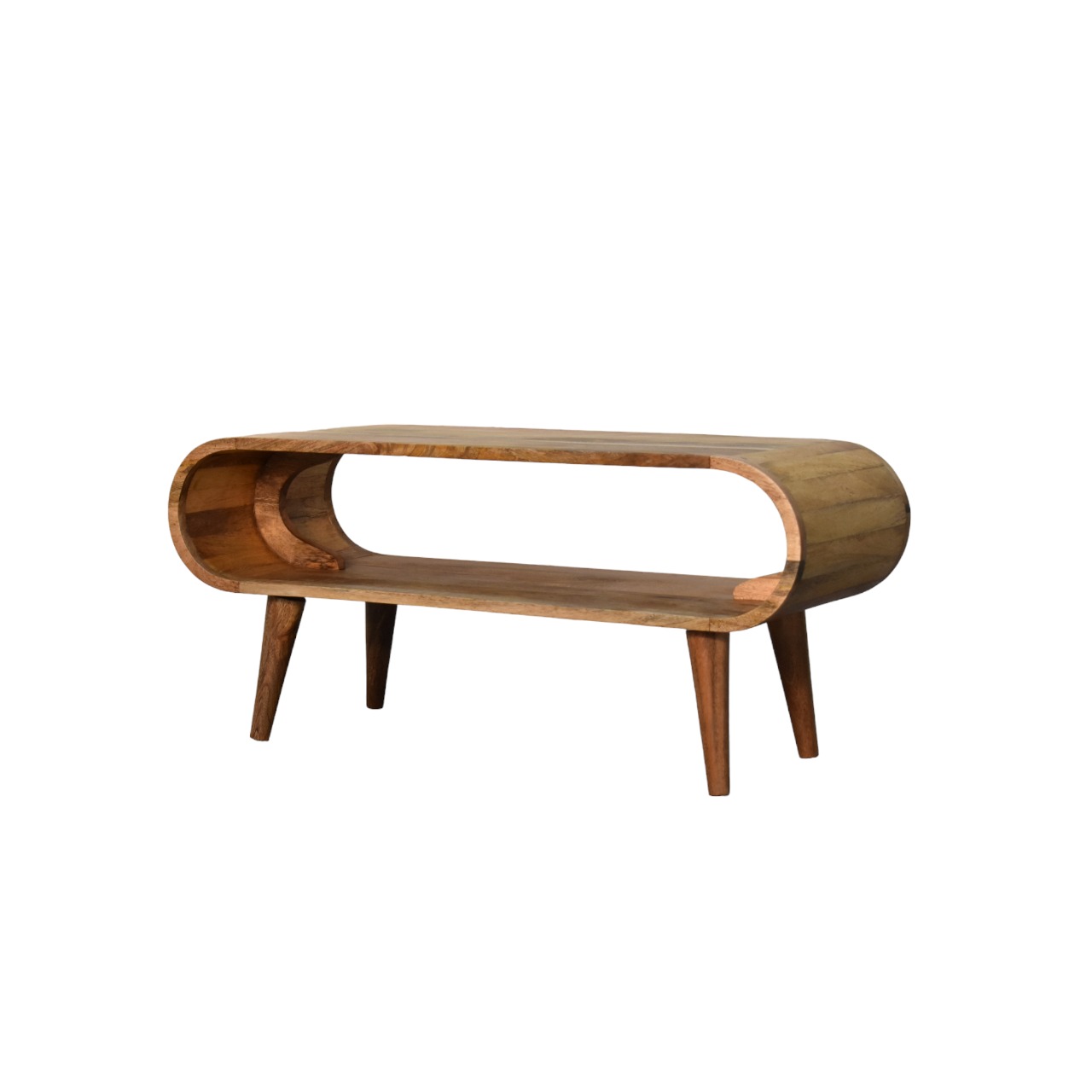 Natural Wood Storage Coffee Table - Nora Lane Home furniture - Solid wood - 39.37 x 17.72 x 11.81 in