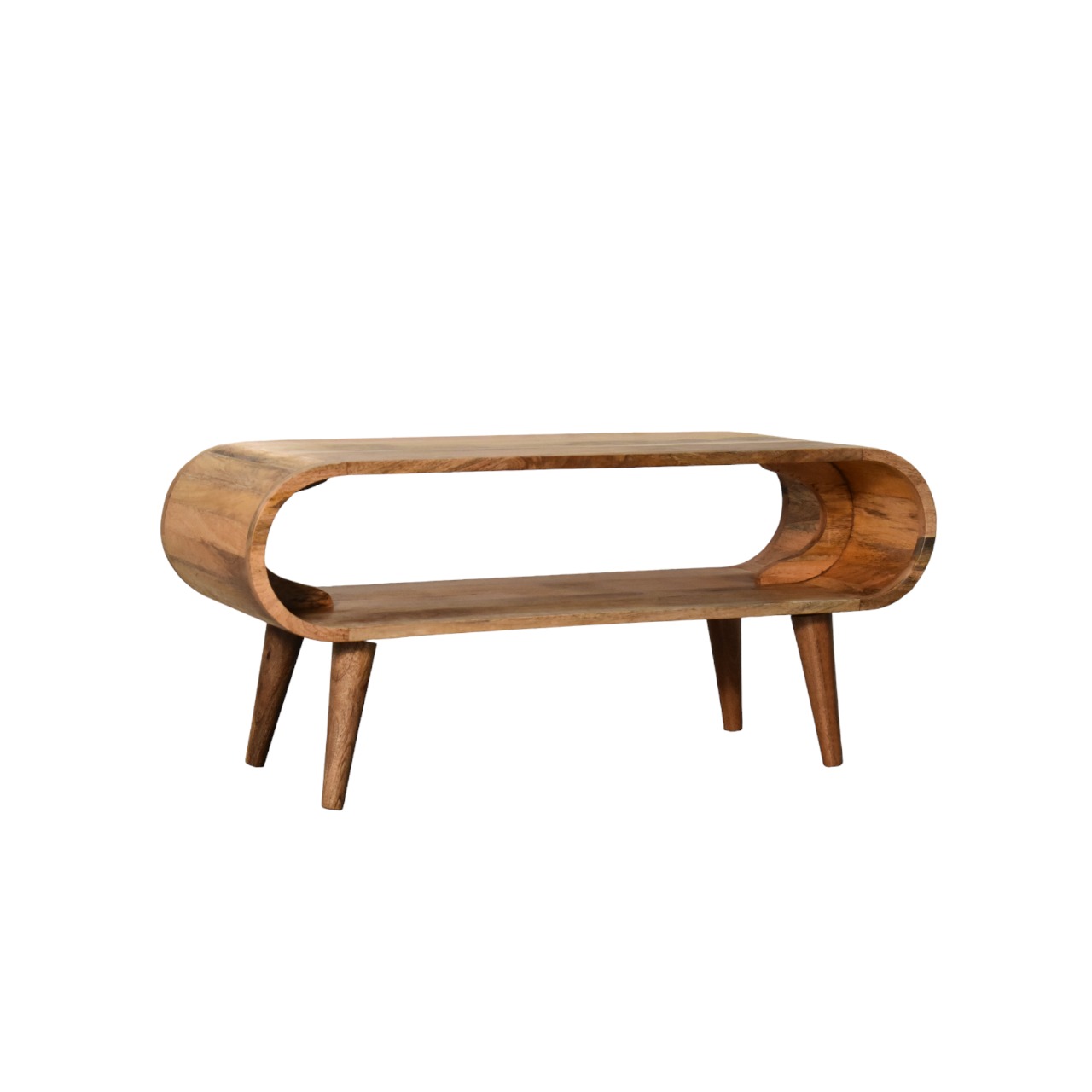Natural Wood Storage Coffee Table - Nora Lane Home furniture - Solid wood - 39.37 x 17.72 x 11.81 in