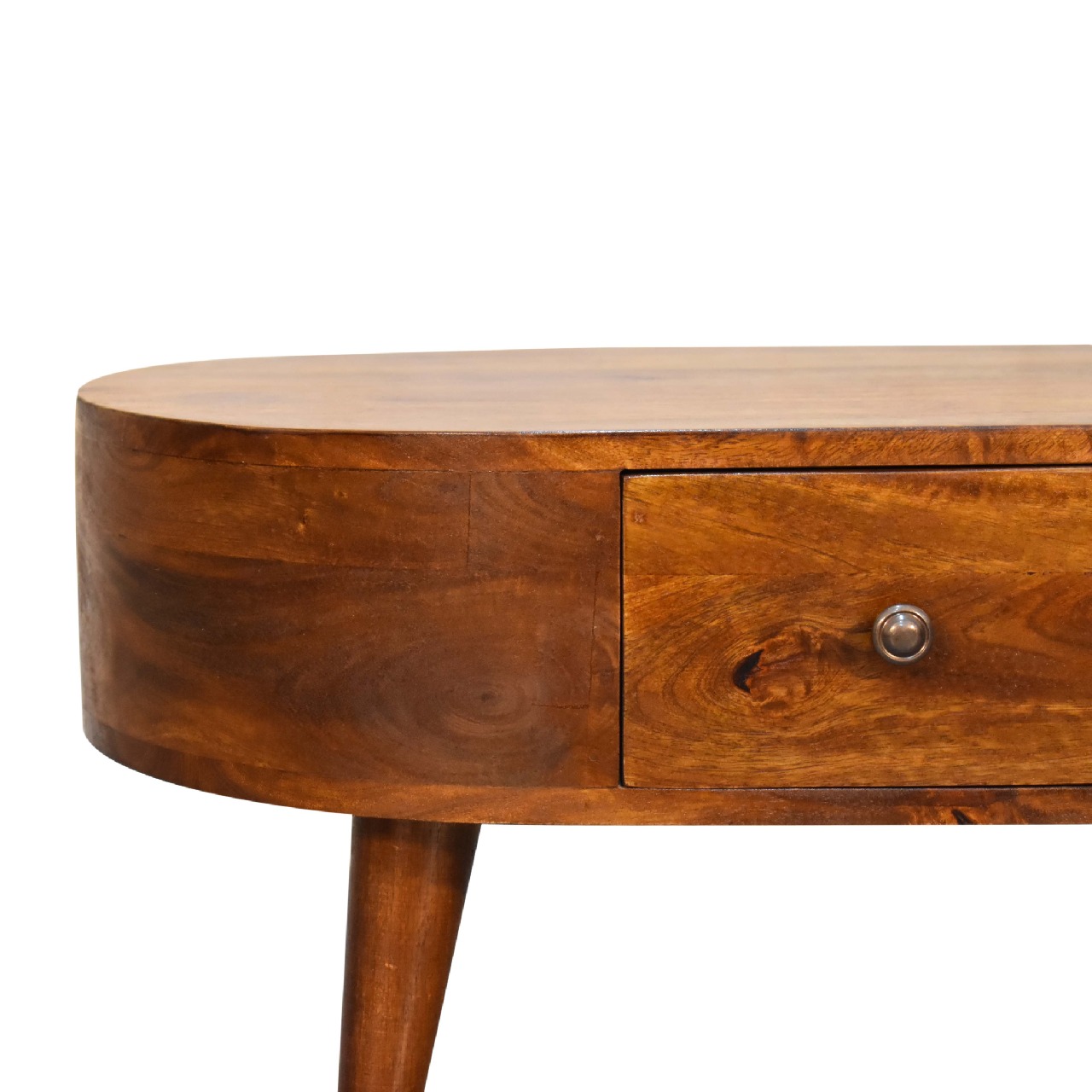 Brown Round Storage Cabinet - Nora Lane Home furniture - Solid wood - 29.5 x 21.7 x 9.8 in