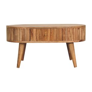 Natural Wood Storage Coffee Table - Nora Lane Home furniture - Solid wood - 35.43 x 23.62 x 9.84 in