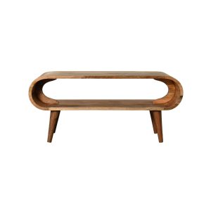 Natural Wood Storage Coffee Table - Nora Lane Home furniture - Solid wood - 39.37 x 17.72 x 11.81 in