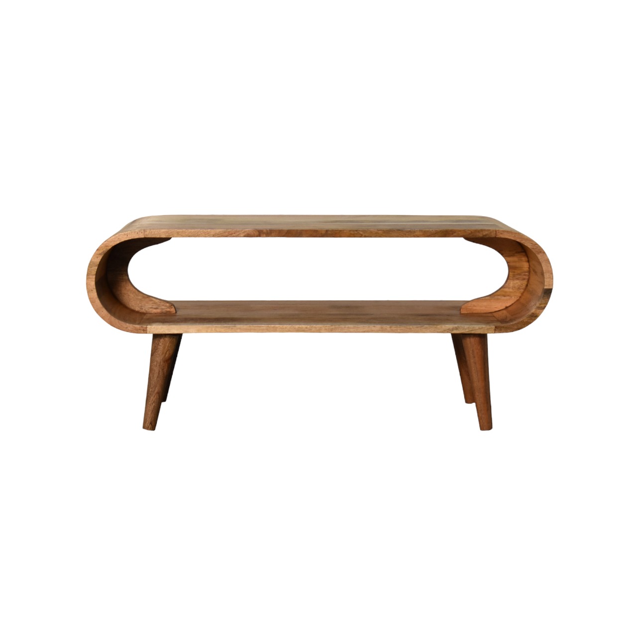Natural Wood Storage Coffee Table - Nora Lane Home furniture - Solid wood - 39.37 x 17.72 x 11.81 in