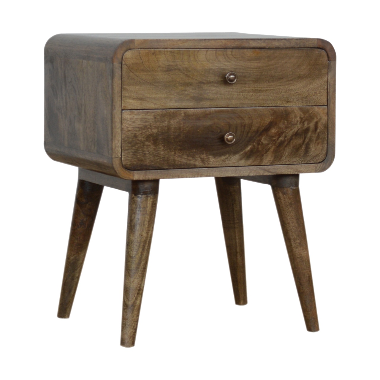 Brown Storage Nightstand - Nora Lane Home furniture - Solid wood - 21.65 x 17.72 x 17.72 in