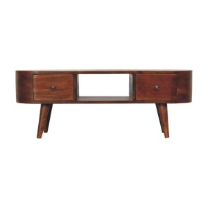 Brown Round Storage Cabinet - Nora Lane Home furniture - Solid wood - 43.3 x 15.7 x 10.6 in