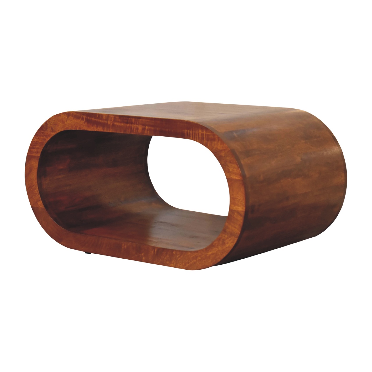 Brown Round Storage Cabinet - Nora Lane Home furniture - Solid wood - 35.43 x 23.62 x 19.69 in