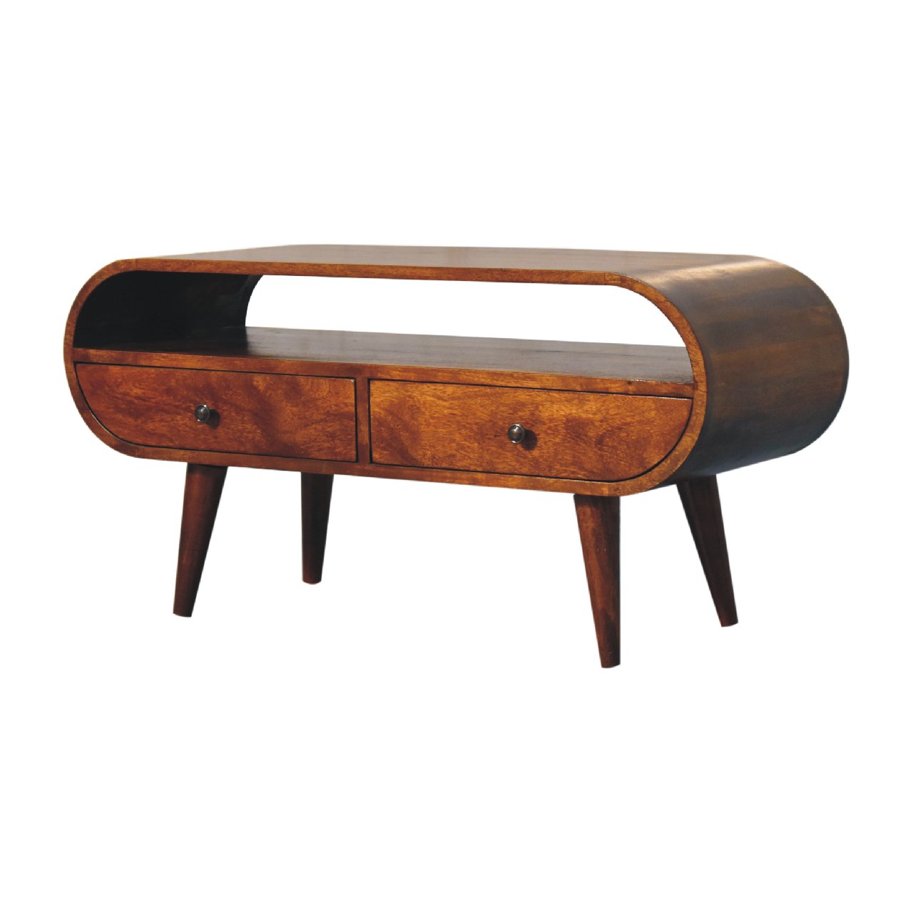 Brown Storage TV Stand - Nora Lane Home furniture - Solid wood - 39.37 x 17.72 x 13.78 in