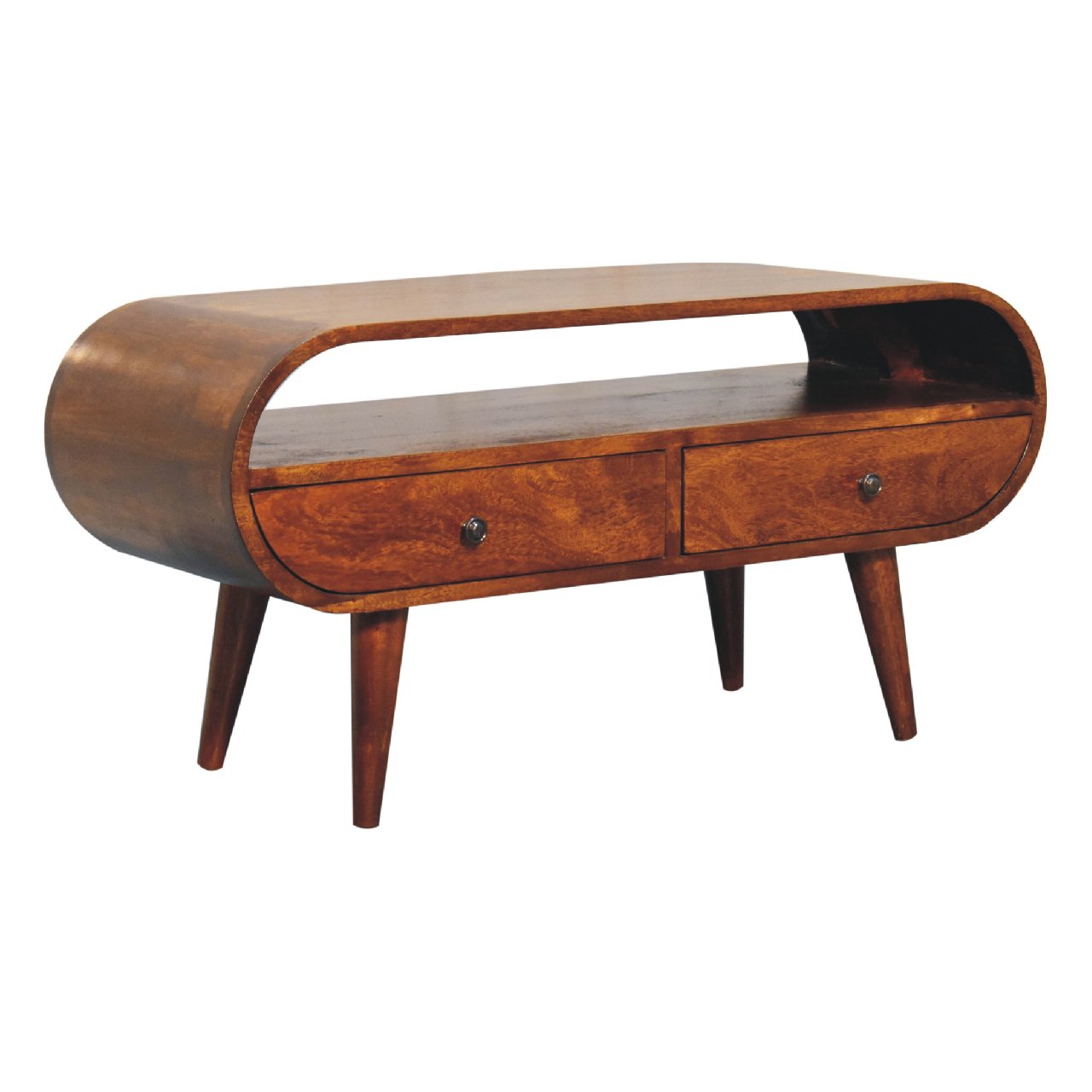 Brown Storage TV Stand - Nora Lane Home furniture - Solid wood - 39.37 x 17.72 x 13.78 in