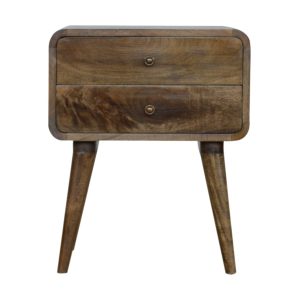 Brown Storage Nightstand - Nora Lane Home furniture - Solid wood - 21.65 x 17.72 x 17.72 in