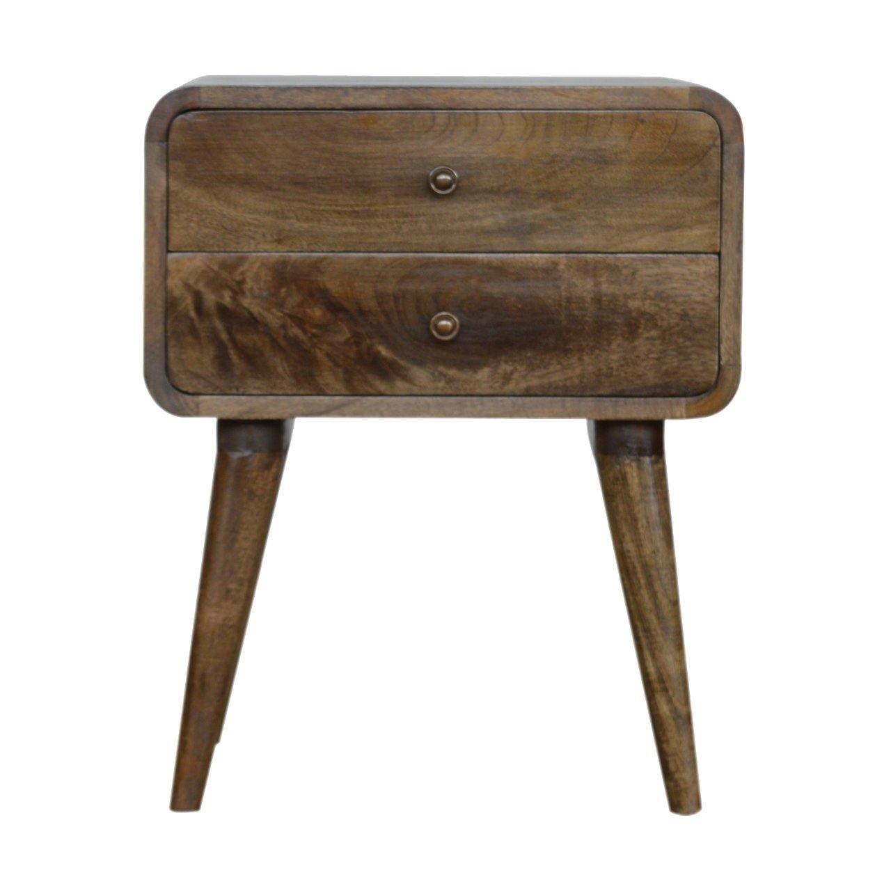 Brown Storage Nightstand - Nora Lane Home furniture - Solid wood - 21.65 x 17.72 x 17.72 in