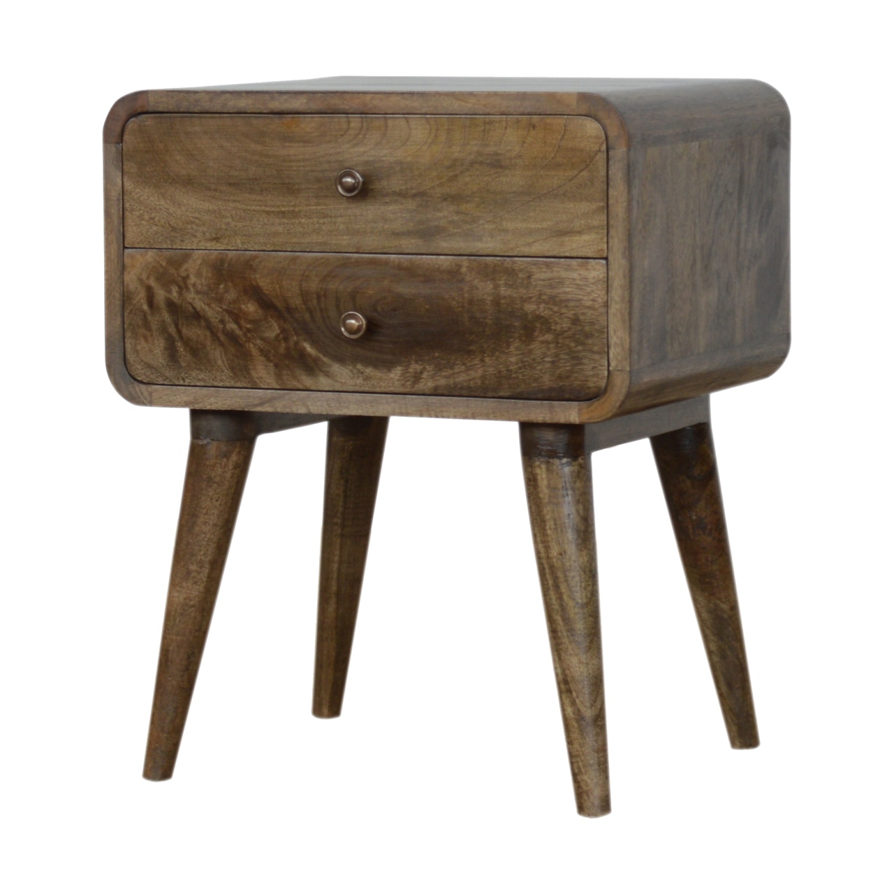Brown Storage Nightstand - Nora Lane Home furniture - Solid wood - 21.65 x 17.72 x 17.72 in