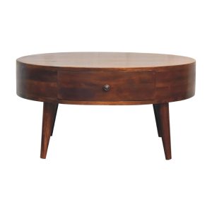 Brown Storage Coffee Table - Nora Lane Home furniture - Solid wood, Metal accent - 35.43 x 35.43 x 9.84 in