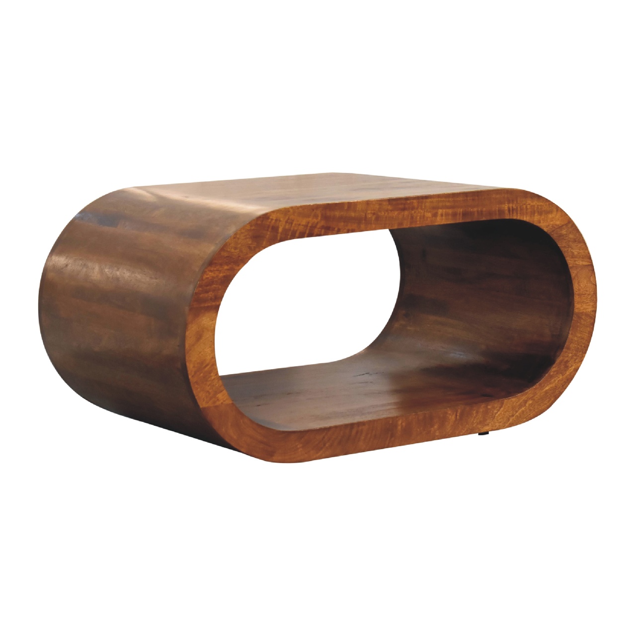 Brown Round Storage Cabinet - Nora Lane Home furniture - Solid wood - 35.43 x 23.62 x 19.69 in