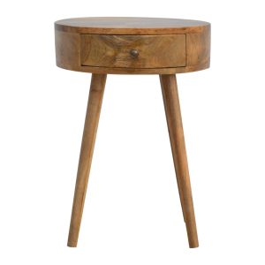 Natural Wood Storage Nightstand - Nora Lane Home furniture - Solid wood - 17.72 x 17.72 x 7.87 in