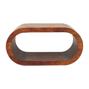 Brown Round Storage Cabinet - Nora Lane Home furniture - Solid wood - 35.43 x 23.62 x 19.69 in