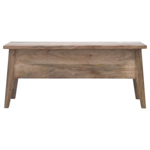 Natural Wood Storage Bench - Nora Lane Home furniture - Solid wood - 41.34 x 15.75 x 19.69 in
