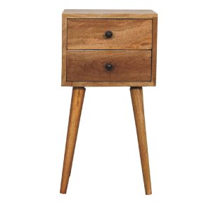 Natural Wood Storage Nightstand - Nora Lane Home furniture - Solid wood - 15.75 x 15.75 x 13.78 in