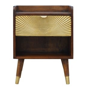 Brown Storage Cabinet - Nora Lane Home furniture - Solid wood - 21.65 x 17.72 x 18.9 in