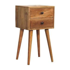 Natural Wood Storage Nightstand - Nora Lane Home furniture - Solid wood - 15.75 x 15.75 x 13.78 in