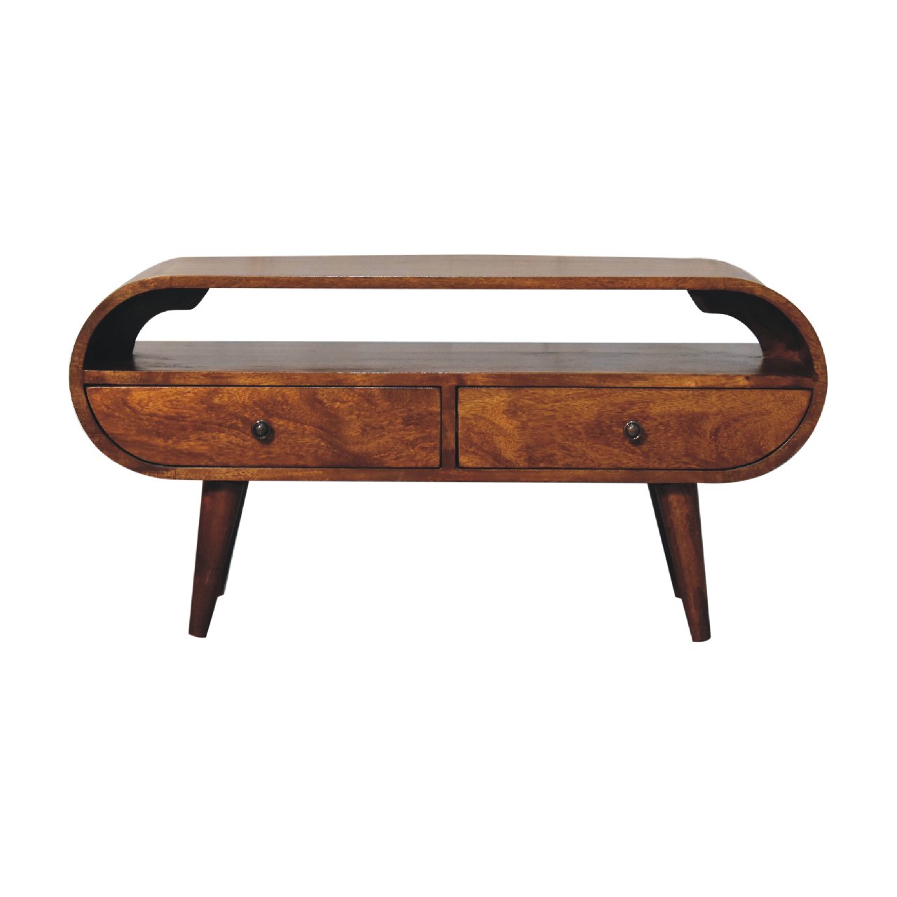 Brown Storage TV Stand - Nora Lane Home furniture - Solid wood - 39.37 x 17.72 x 13.78 in