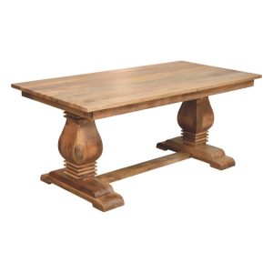 Brown Dining Table - Nora Lane Home furniture - Solid wood - 39.37 x 74.8 x 15.75 in