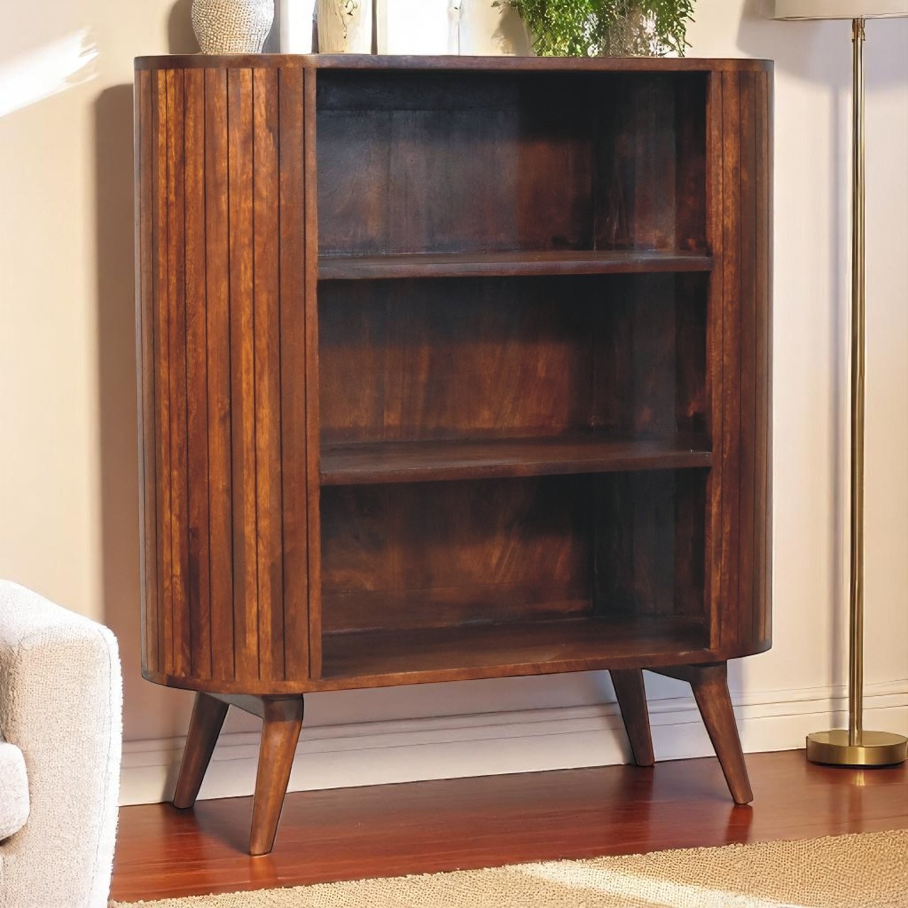 Brown Storage Cabinet - Nora Lane Home furniture - Solid wood - 39.37 x 17.72 x 35.43 in