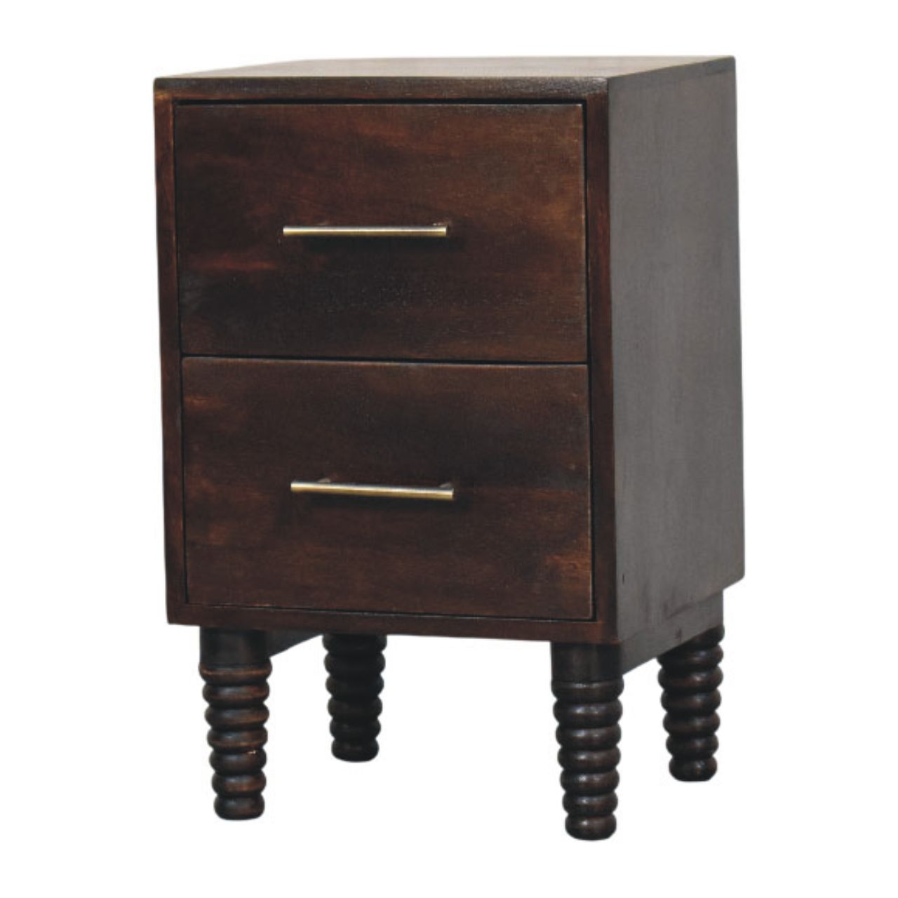 Brown Storage Nightstand - Nora Lane Home furniture - Solid wood - 18 x 16 x 18 in