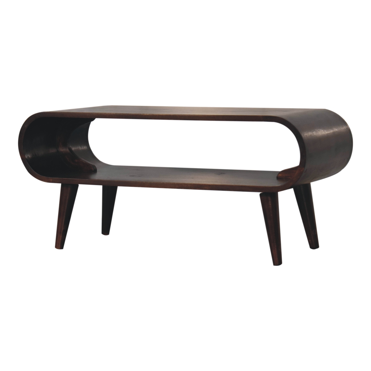 Walnut Storage Coffee Table - Nora Lane Home furniture - Solid wood, Walnut finish - 39.37 x 17.72 x 11.81 in