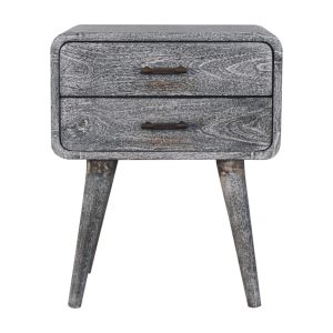 Brown Storage Nightstand - Nora Lane Home furniture - Solid wood, Metal accent - 19.69 x 15.75 x 14.96 in