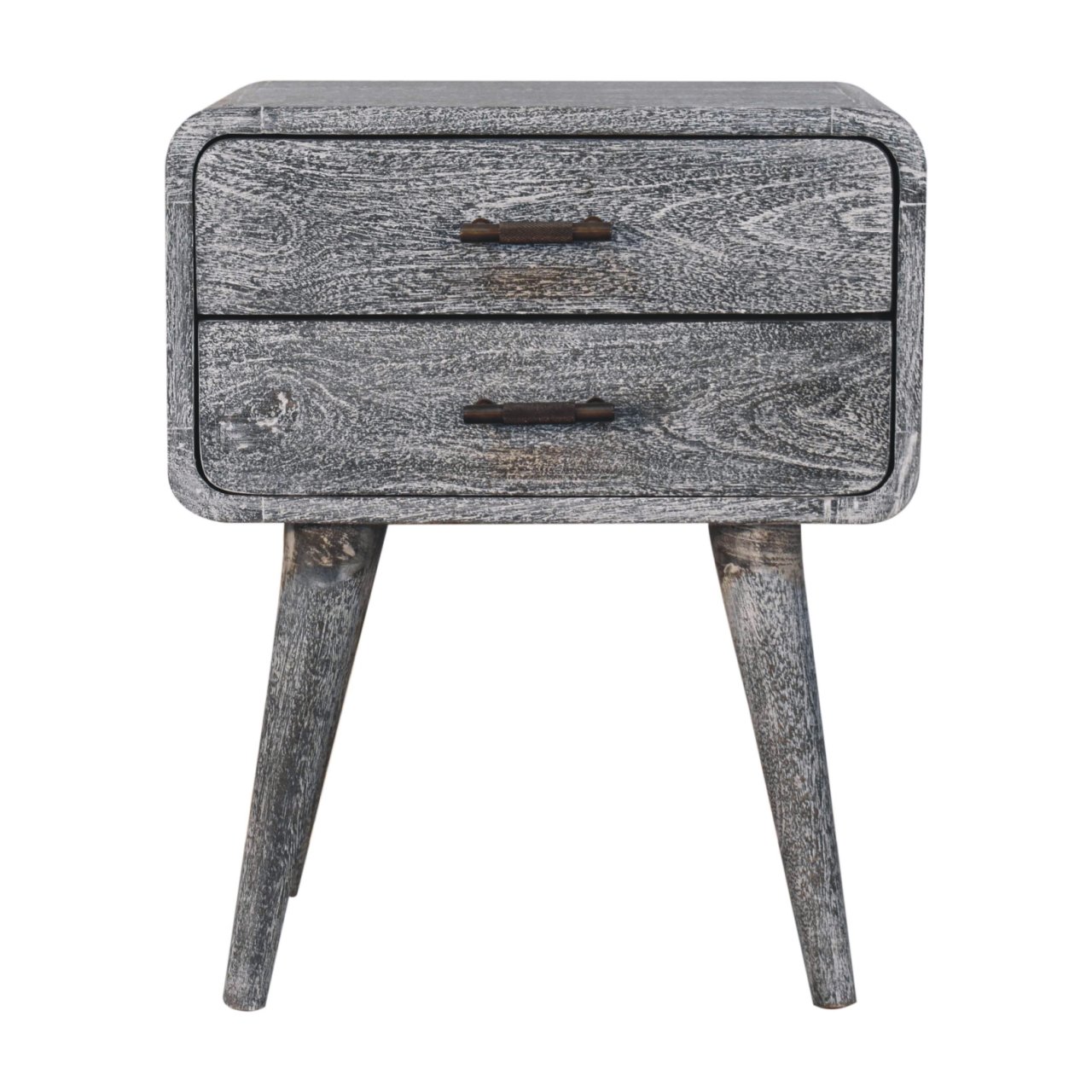 Brown Storage Nightstand - Nora Lane Home furniture - Solid wood, Metal accent - 19.69 x 15.75 x 14.96 in