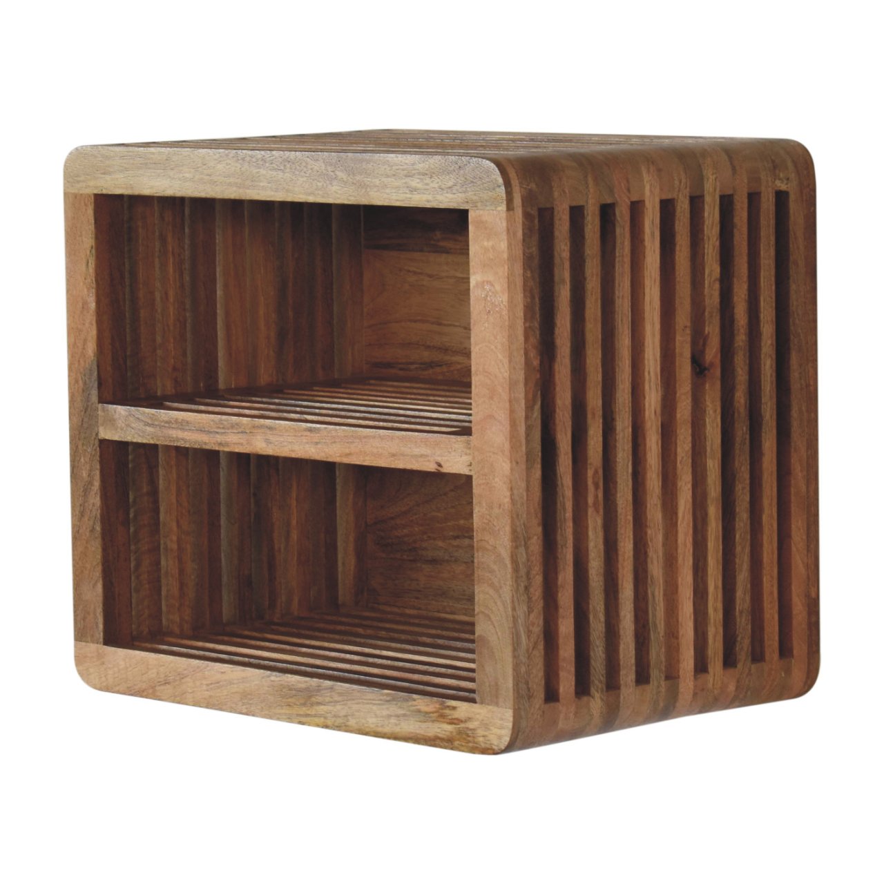 Brown Storage Nightstand - Nora Lane Home furniture - Solid wood - 21.65 x 16.54 x 19.69 in