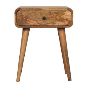 Natural Wood Storage Nightstand - Nora Lane Home furniture - Solid wood - 21.65 x 17.72 x 13.78 in