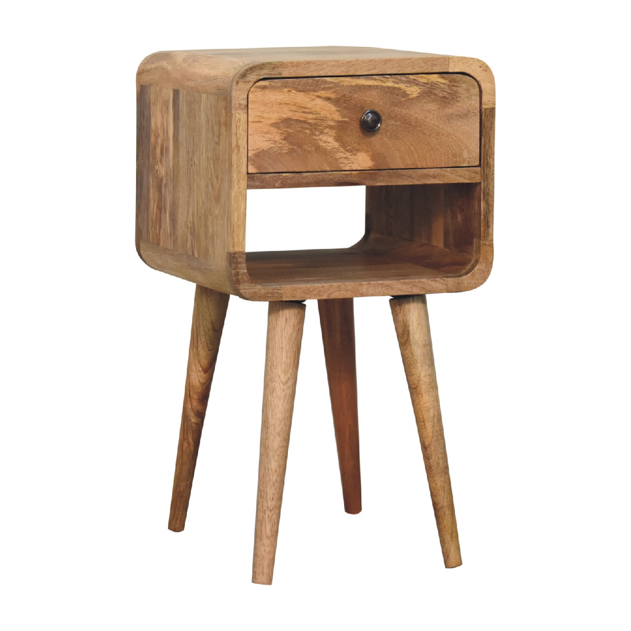 Natural Wood Storage Nightstand - Nora Lane Home furniture - Solid wood - 15.75 x 15.75 x 13.78 in