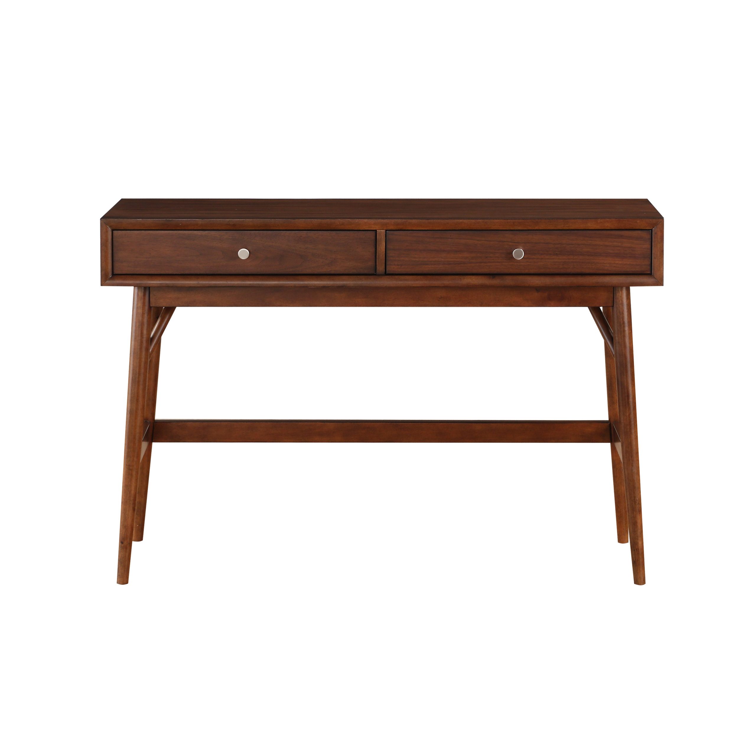 Brown Wood Storage Living Room Sofa - Nora Lane Home furniture - Walnut finish - 51.75 x 19.75 x 16 in