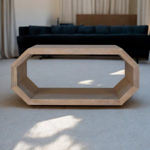 Brown Coffee Table - Nora Lane Home furniture - Solid wood, Marble detail - 25.59 x 43.31 x 21.65 in