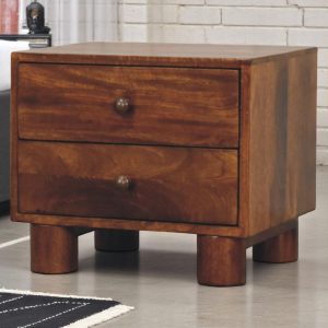 Brown Storage Cabinet - Nora Lane Home furniture - Solid wood, Metal accent - 17.72 x 21.65 x 15.75 in