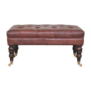 Brown Storage Bench - Nora Lane Home furniture - Solid wood, Metal accent - 39.37 x 27.56 x 19.69 in