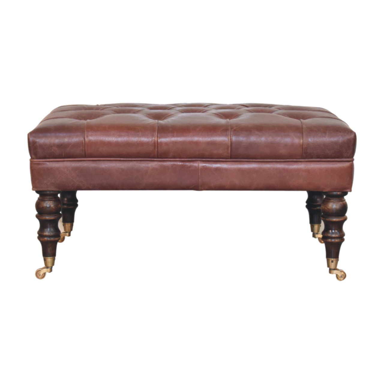 Brown Storage Bench - Nora Lane Home furniture - Solid wood, Metal accent - 39.37 x 27.56 x 19.69 in
